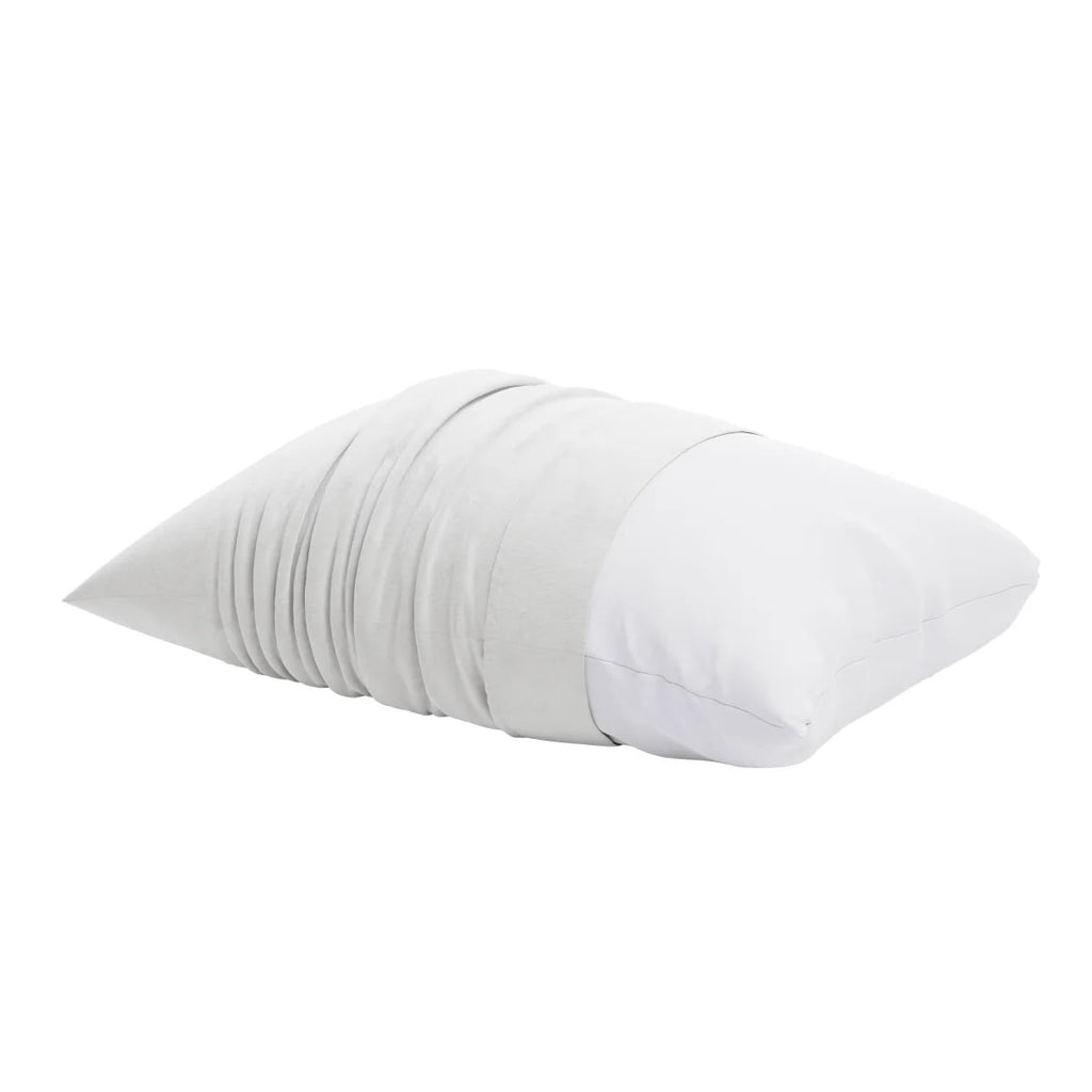 Fluffy Shredded Huggable Support Bed Pillow, Standard- Soft Velvety Cover, Squishable Comfort (2 Count) - Decorative Throw Pillow Cushion for Sofa & Bed Detail