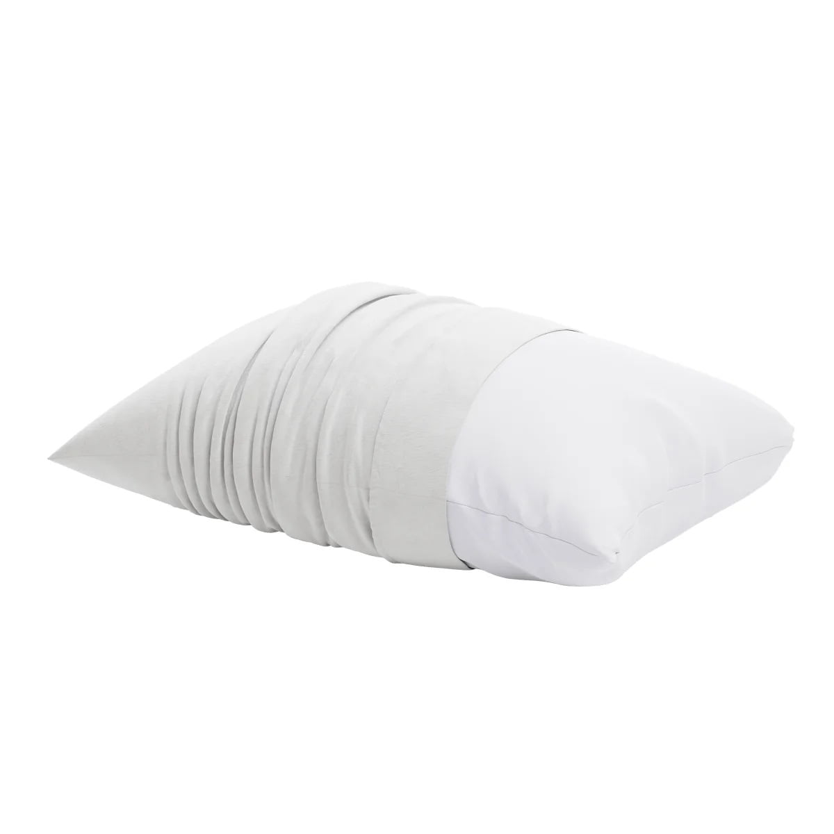 Fluffy Shredded Huggable Support Bed Pillow, Standard- Soft Velvety Cover, Squishable Comfort (2 Count) - Decorative Throw Pillow Cushion for Sofa & Bed Detail