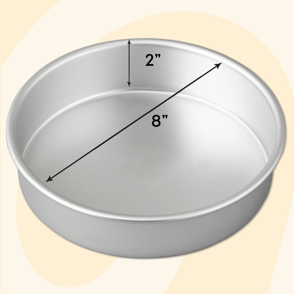 Innovative Aluminum 8" Round Cake Pan 2" Depth Layer Cake Baking Pan, Packaging May Vary - Premium Stainless Steel Garlic Presser & Peeler Detail