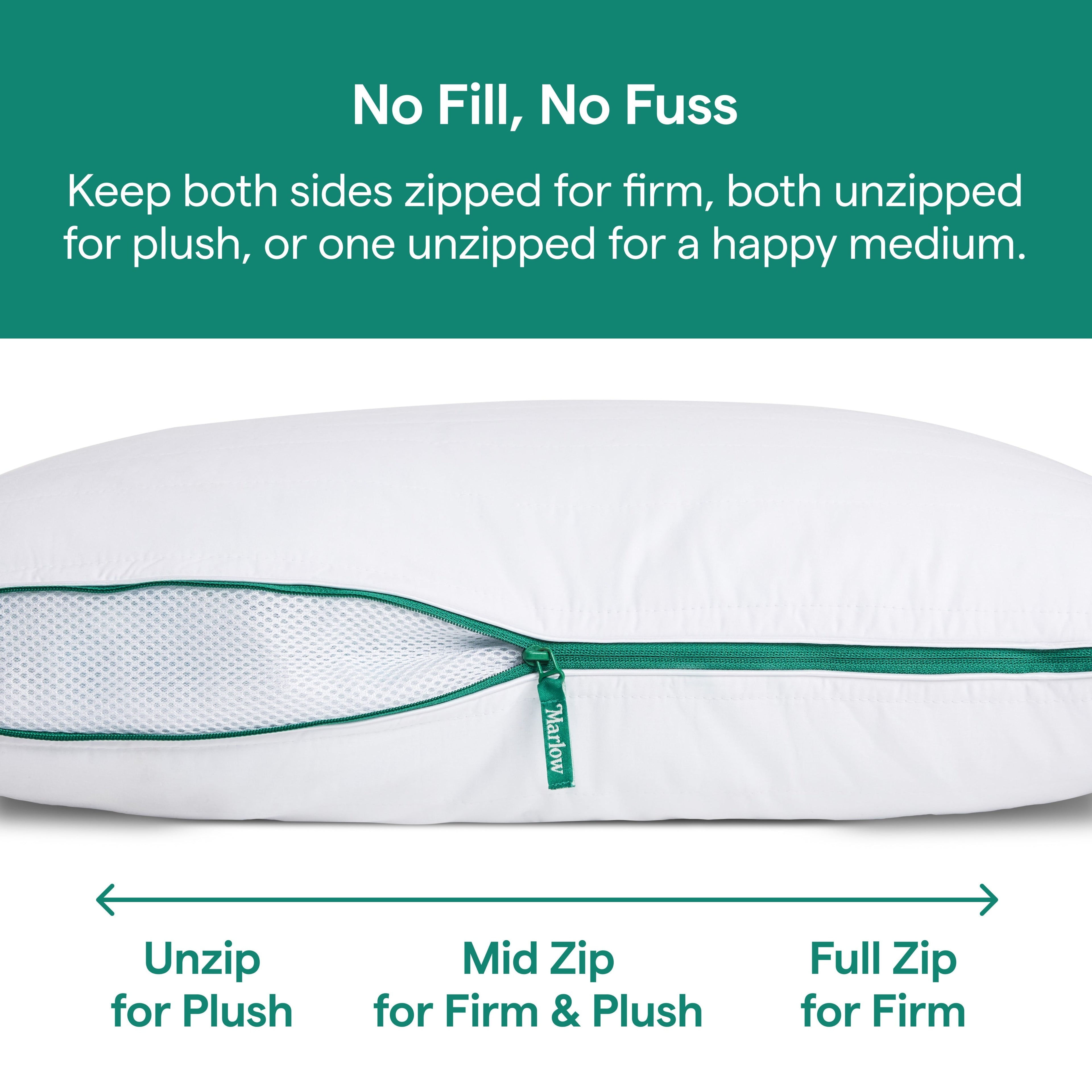 Orthopedic Support Marlow Adjustable Memory Foam Bed Pillow - Neck and Back Support For Side, Back and Stomach Sleepers - Standard/Queen... - Hotel Quality Plush Sleeping Pillows Detail