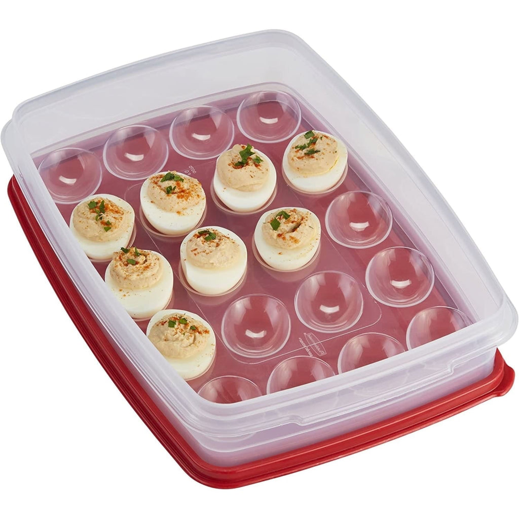 Sweet Treat Shaped Egg Keeper Food Storage Container, Clear/Red, 1 Count - Fun Food Fidget Cookie Squishable Toy Detail