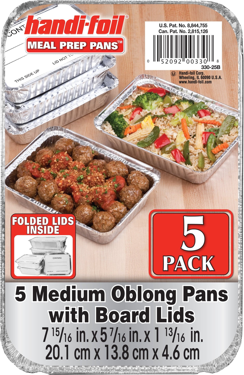 Whimsical Doughnut Aluminum Meal Prep Pan with Lids, 5 Count - Playful Star & Heart Shaped Geometric NeeDoh Detail