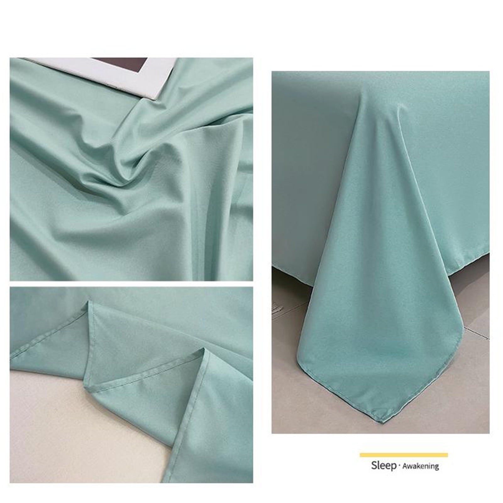 Wrinkle-Resistant Under $5 Clearance! InsCrazy Bed Sheet, 100% Cotton Household Solid Color, Soft and breathable Bed Sheet Piece 66 x 96" - Cooling Hotel Quality Bedding Sheets and Pillowcases Detail