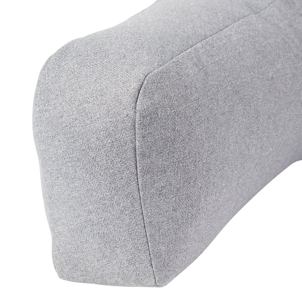 Orthopedic Support Jumbo Cement Gray Polyester Bed Rest Pillow - Decorative Throw Pillow Cushion for Sofa & Bed Detail