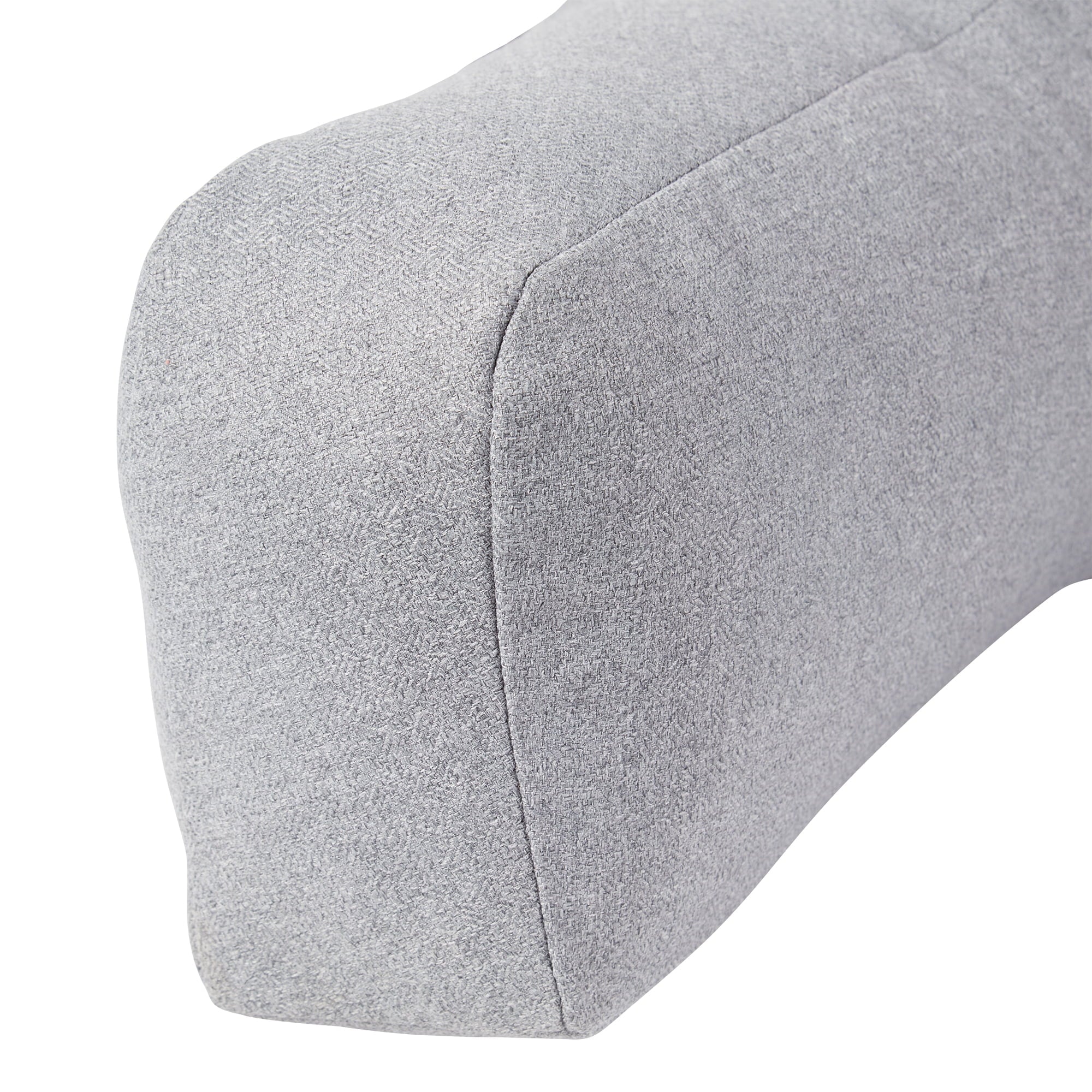 Orthopedic Support Jumbo Cement Gray Polyester Bed Rest Pillow - Decorative Throw Pillow Cushion for Sofa & Bed Detail