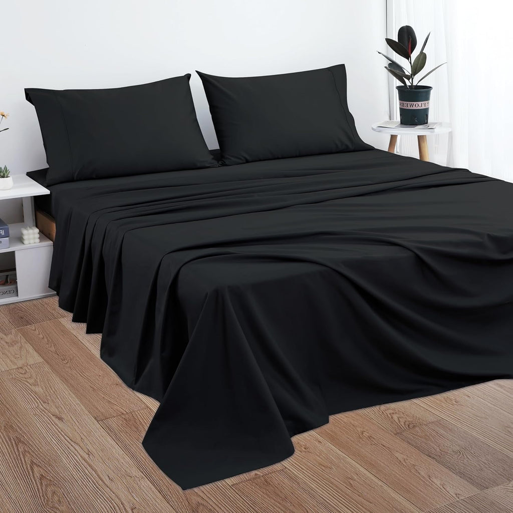 Breathable Luxury Sheet Only, 600 Thread Count 100% Egyptian Top Sheet 1Pcs, Cool & Breathable Bed Sheets Wrinkle, Fade, Stain Resistan... - Cooling Hotel Quality Bedding Sheets and Pillowcases Detail