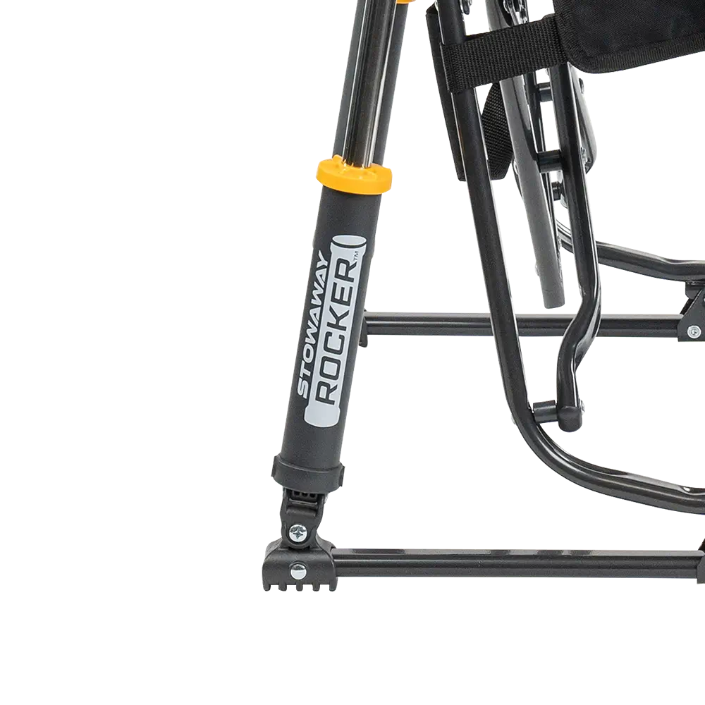 Luxury Camp Stowaway Rocker - Choice 794 - Heavy-Duty Kickback Rocker with Beverage Holder Detail