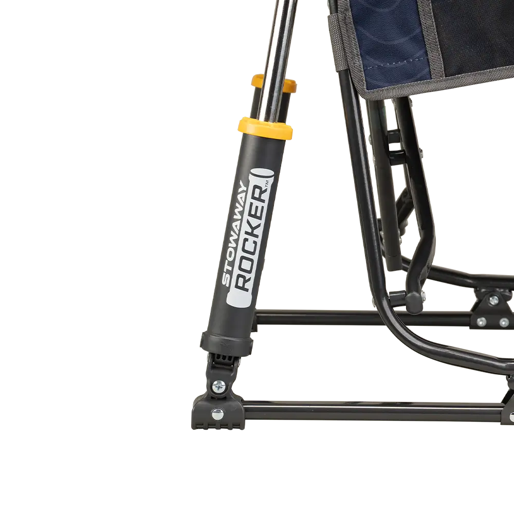 Luxury Camp Stowaway Rocker - Choice 794 - Heavy-Duty Kickback Rocker with Beverage Holder Detail