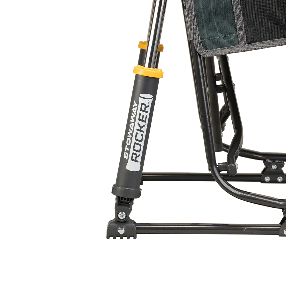 Luxury Camp Stowaway Rocker - Choice 794 - Heavy-Duty Kickback Rocker with Beverage Holder Detail