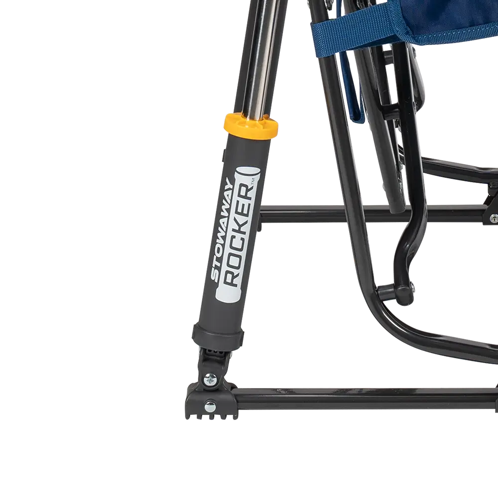 Luxury Camp Stowaway Rocker - Choice 794 - Heavy-Duty Kickback Rocker with Beverage Holder Detail