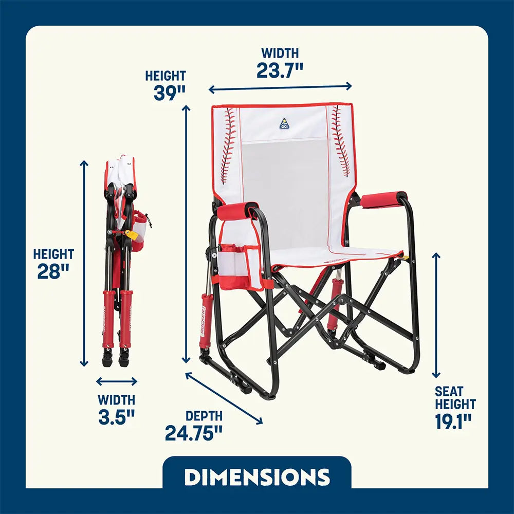Luxury Camp Stowaway Rocker - Choice 794 - Heavy-Duty Kickback Rocker with Beverage Holder Detail