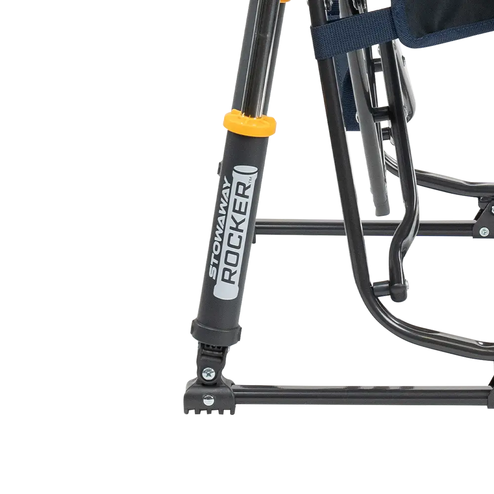 Luxury Camp Stowaway Rocker - Choice 794 - Heavy-Duty Kickback Rocker with Beverage Holder Detail