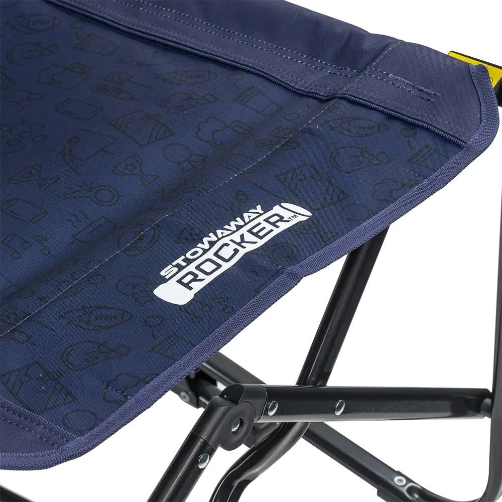 Luxury Camp Stowaway Rocker - Choice 794 - Heavy-Duty Kickback Rocker with Beverage Holder Detail