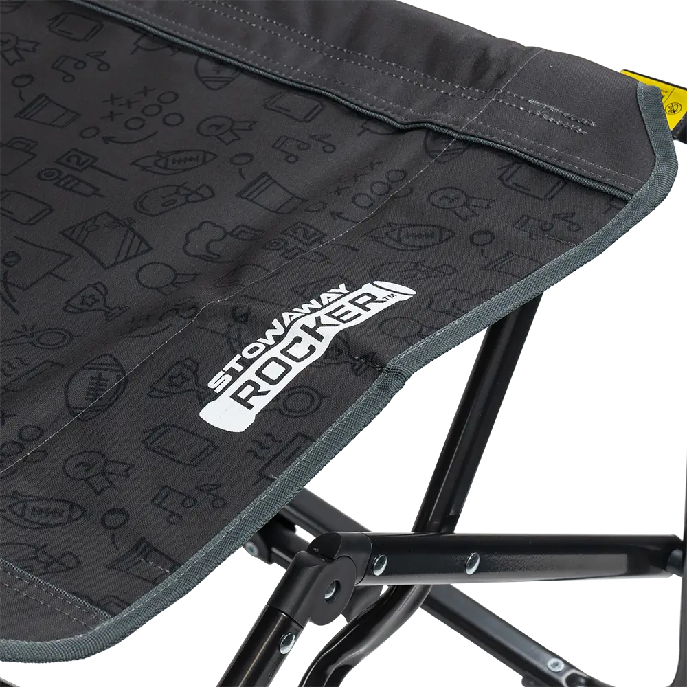 Luxury Camp Stowaway Rocker - Choice 794 - Heavy-Duty Kickback Rocker with Beverage Holder Detail