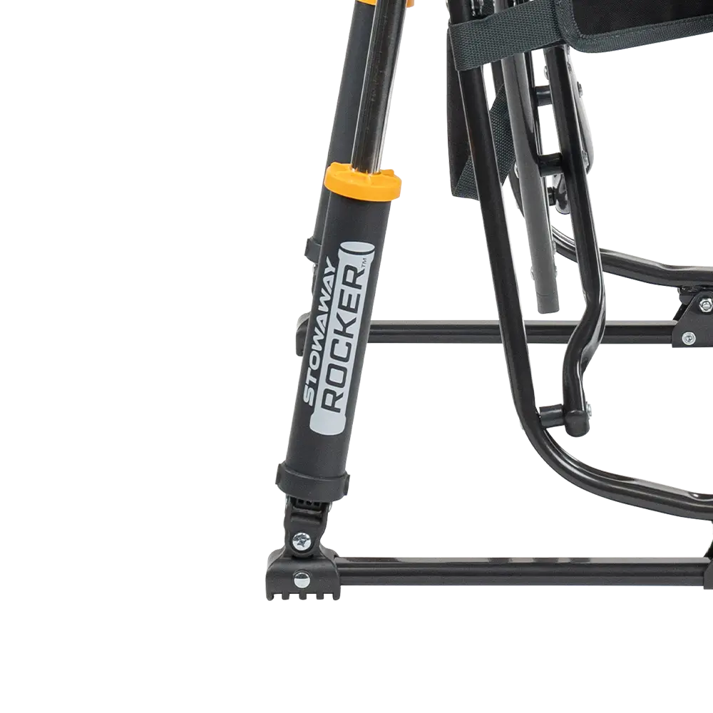 Luxury Camp Stowaway Rocker - Choice 794 - Heavy-Duty Kickback Rocker with Beverage Holder Detail