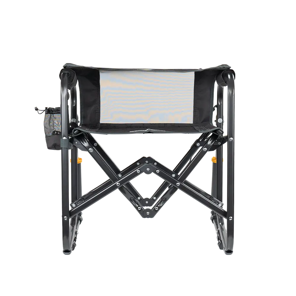 Luxury Camp Stowaway Rocker - Choice 794 - Heavy-Duty Kickback Rocker with Beverage Holder Detail