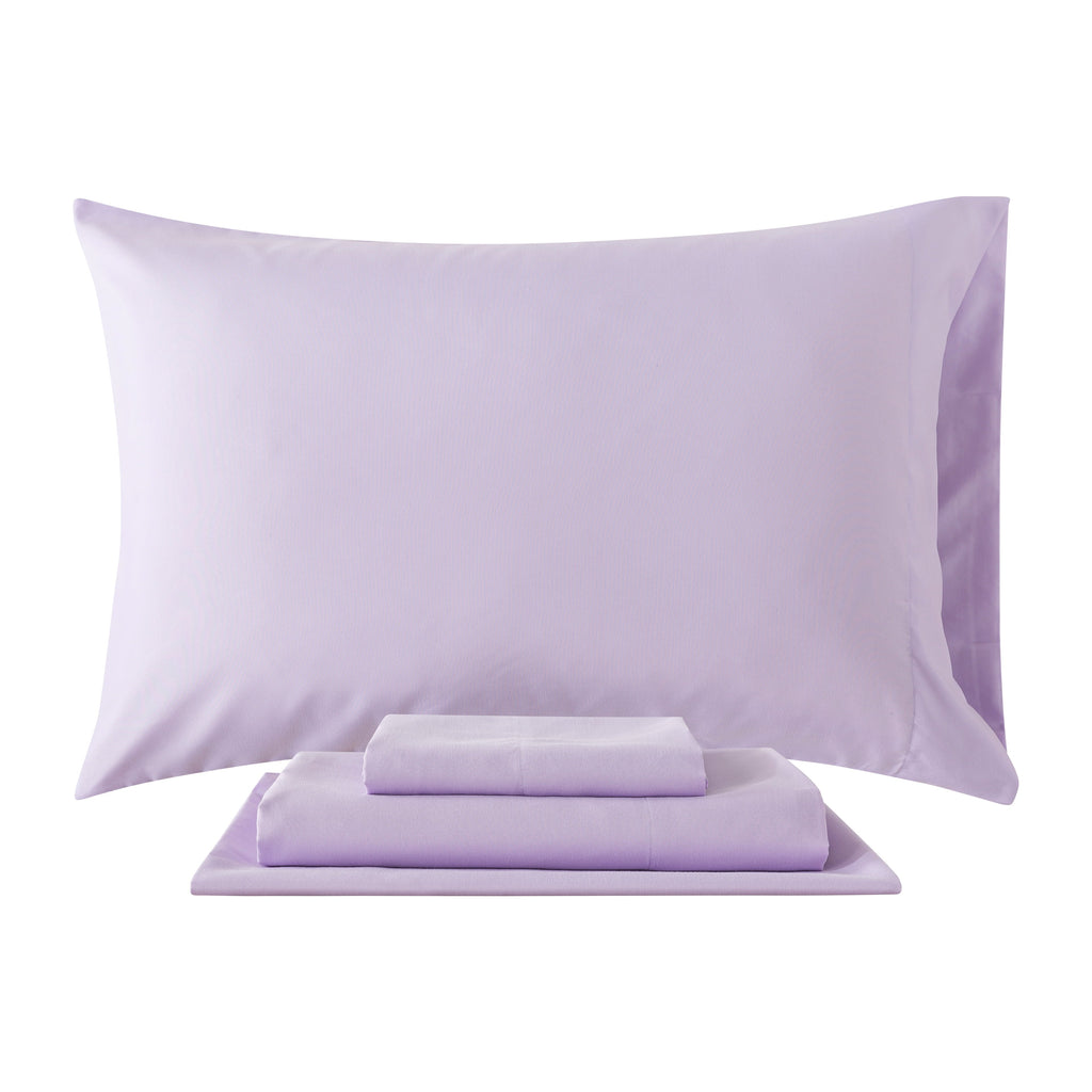 Fluffy Down Alternative 5-Piece Purple Metallic Foil Cheetah Bedding Set for Kids with Storage Bag, Twin - All-Season Down Alternative Comforter Insert Detail