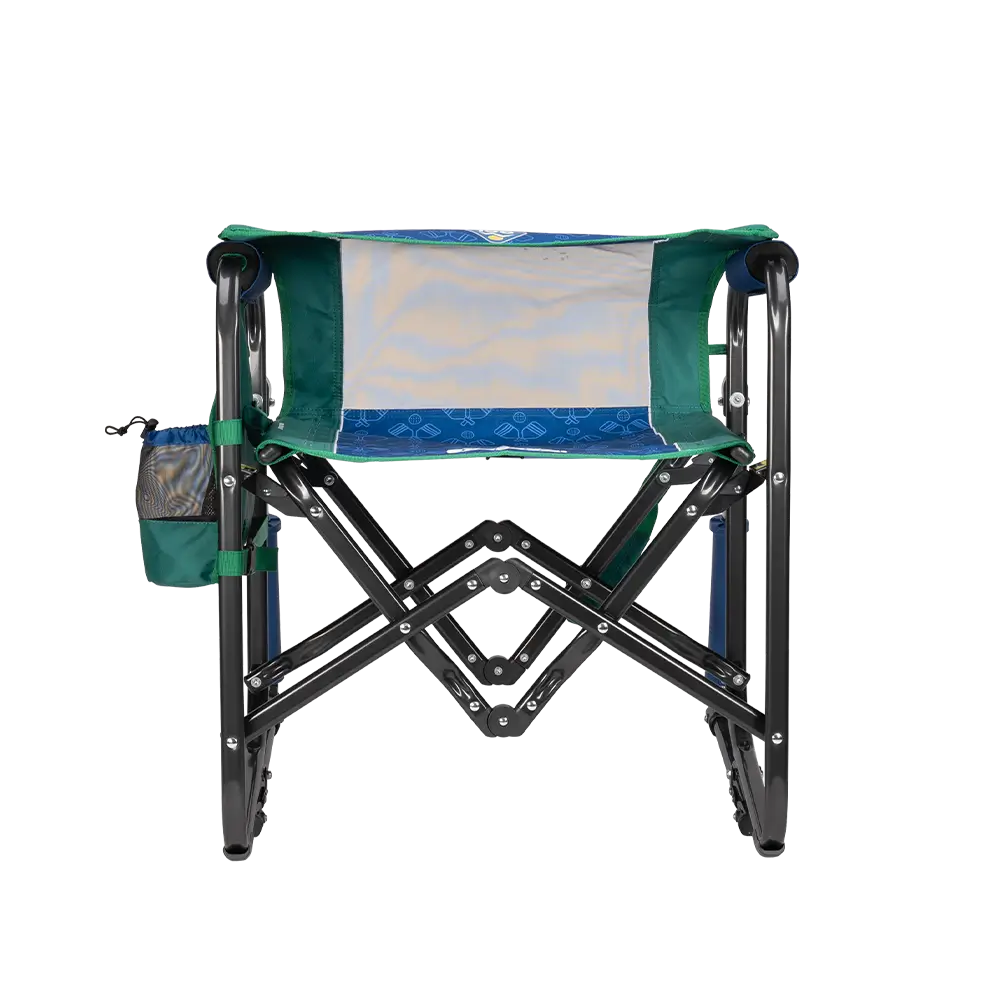 Luxury Camp Stowaway Rocker - Choice 794 - Heavy-Duty Kickback Rocker with Beverage Holder Detail