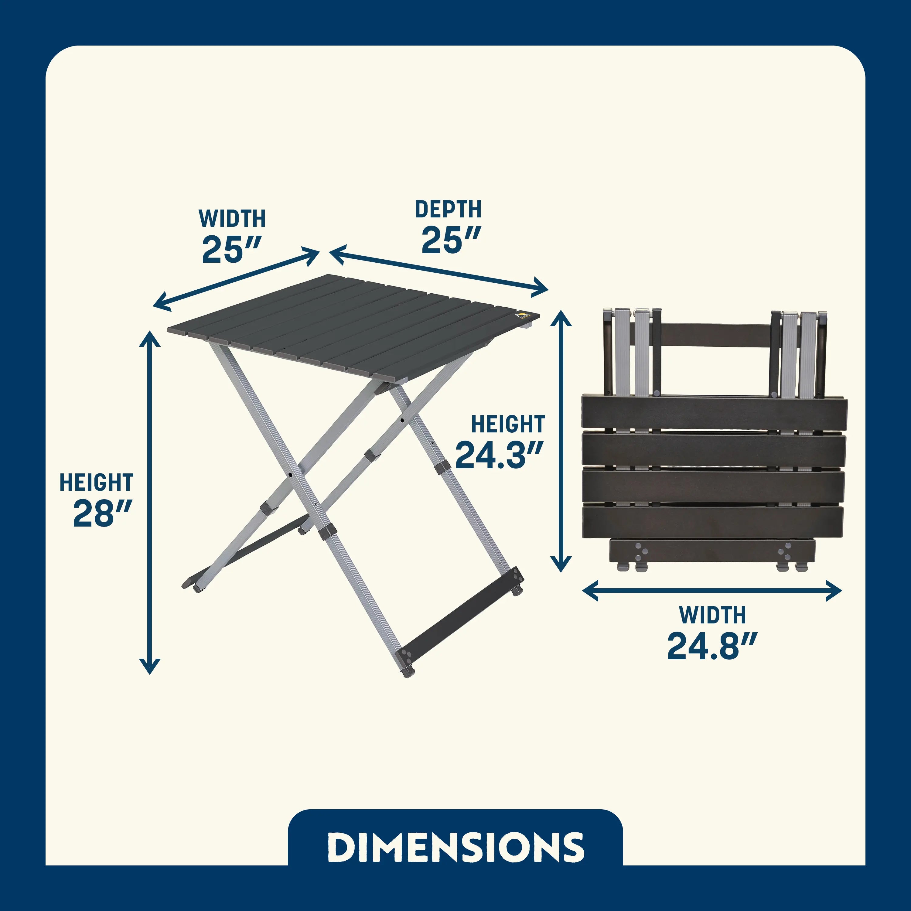 Heavy-Duty Grilling Compact Camp Table 25 - Choice 214 - Multi-Functional Heavy-Duty Grilling Table Counter Detail