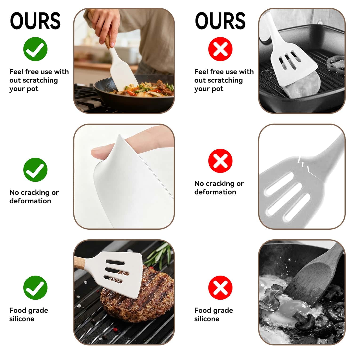 Durable Steel Kitchen Utensils Set for Cooking, 11 Cooking Utensils, 6 Knife set Beige,3 Utensil Sets,utensilios de cocina - Professional Kitchen Tool for Culinary Enthusiasts Detail