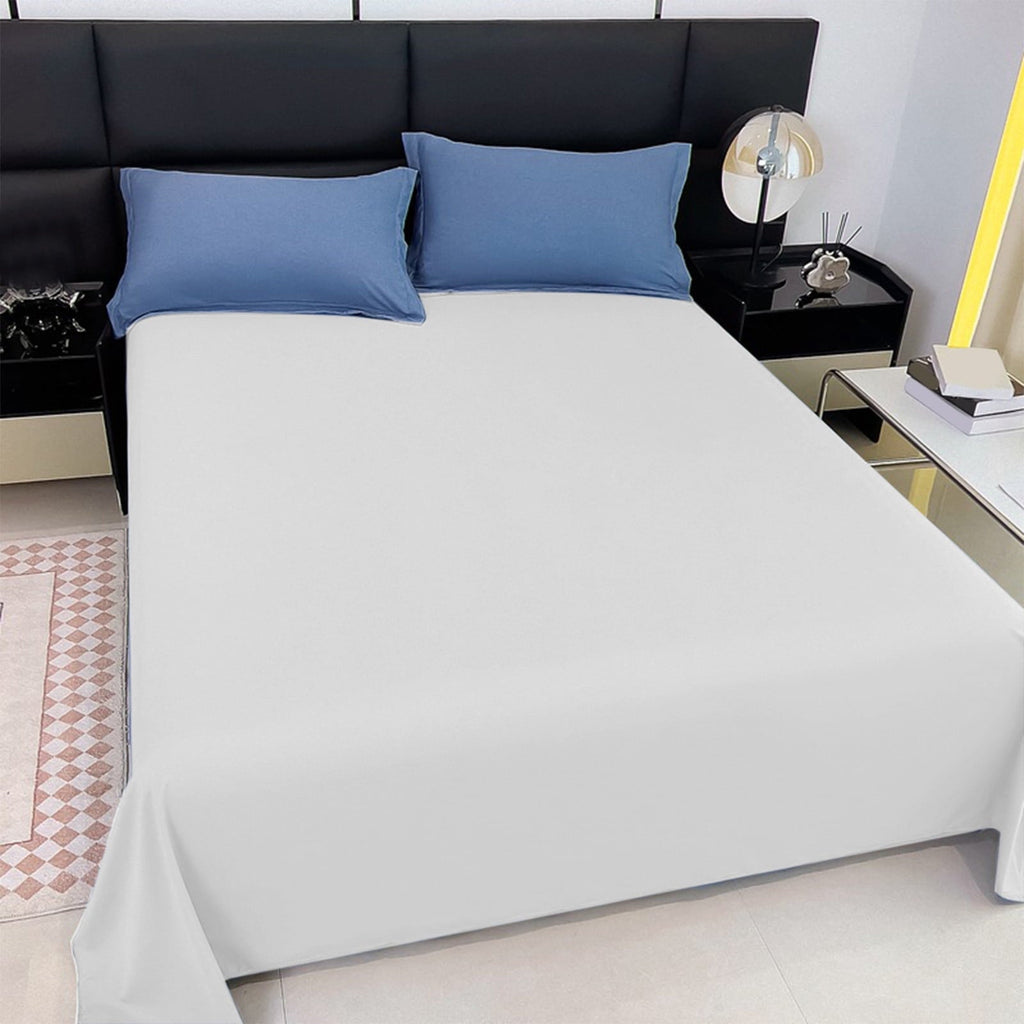 Breathable Luxury Color Twin Size Flat Sheet - Hotel Quality Top Flat Bed Sheet Only, Ultra Soft, Comfy, Breathable & Cooling - Fade & ... - Cooling Hotel Quality Bedding Sheets and Pillowcases Detail