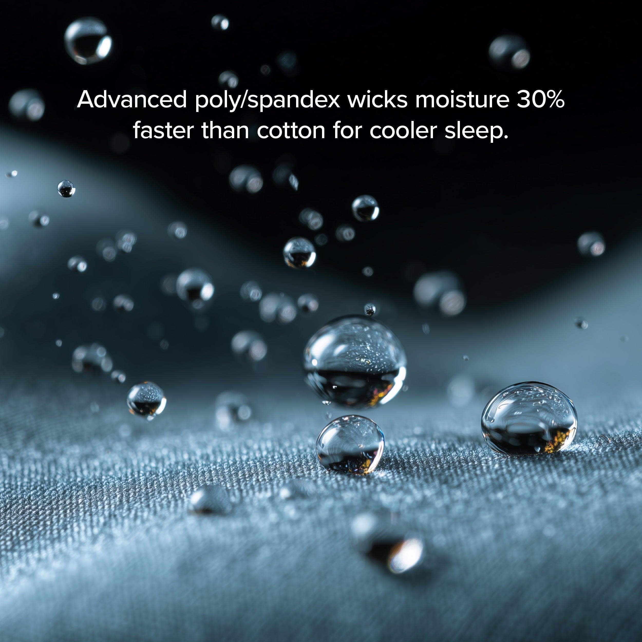 Premium Egyptian Cotton Cooling Performance Jersey Knit Stretch Sheet Set, Moisture-Wicking & Breathable, 4-Way Stretch Bed Sheets, Envelope ... - Breathable Egyptian Cotton Flat & Fitted Sheets Detail