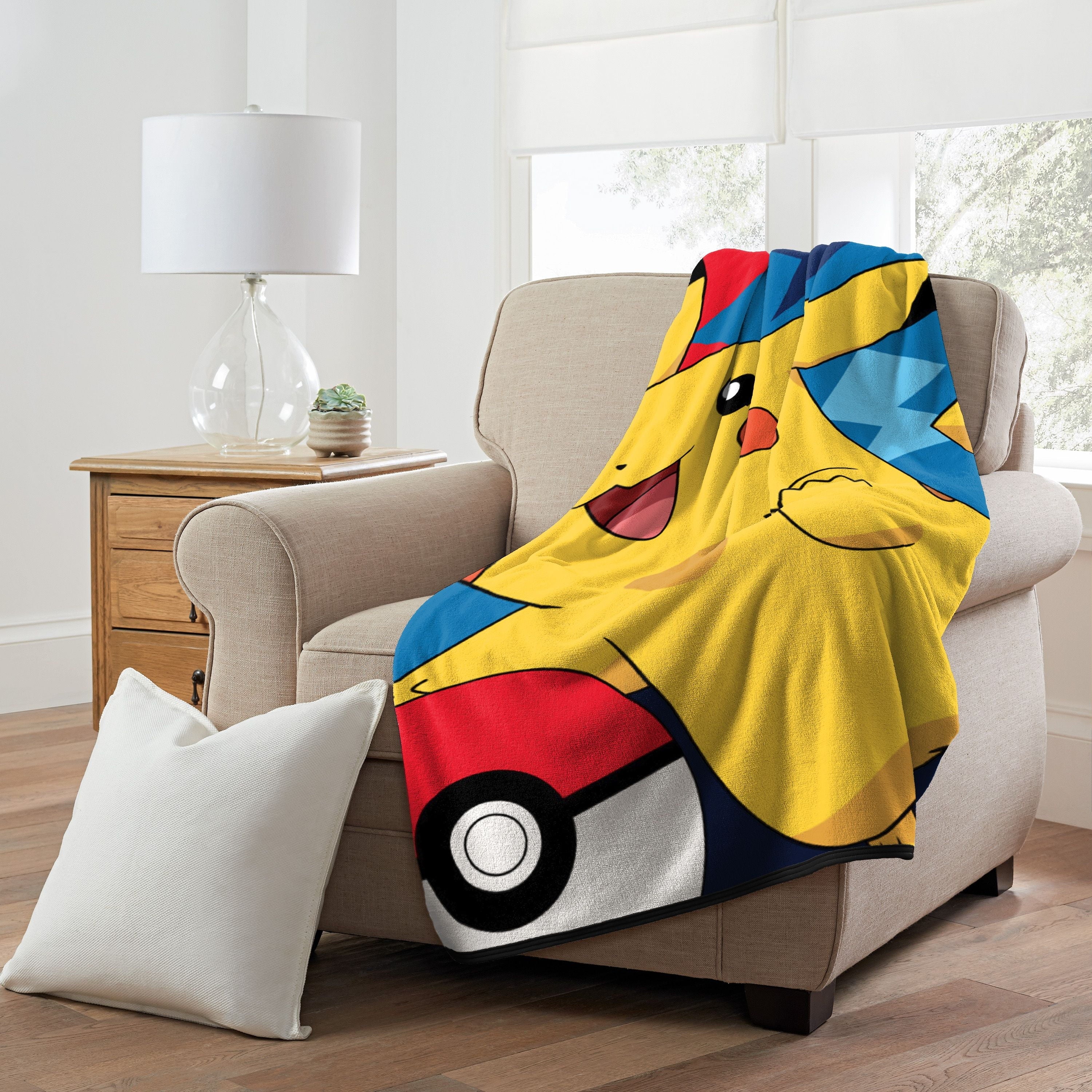 Super Soft Flannel Throw Blanket, "Quick Capture", Micro Raschel, 46in x 60in, 1 Each - Cozy Fleece Throw Blanket for Couch & Bed Detail