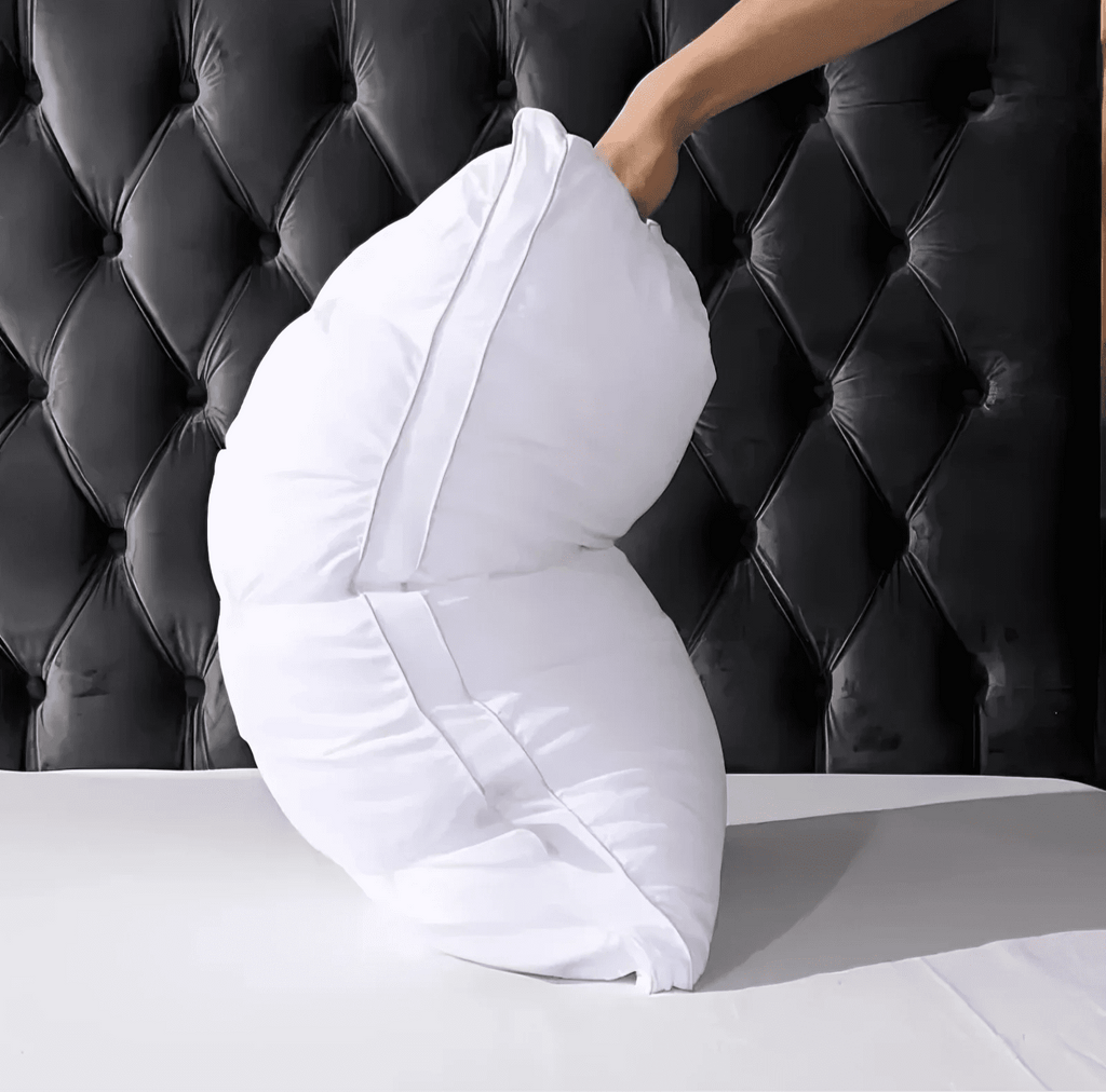 Orthopedic Support Queen Size Bed Pillows Set of 2, Hotel Quality, Down Alternative Gusseted Bed Pillows for Side, Back, or Stomach Slee... - Orthopedic Shredded Foam Bed Pillow Set Detail