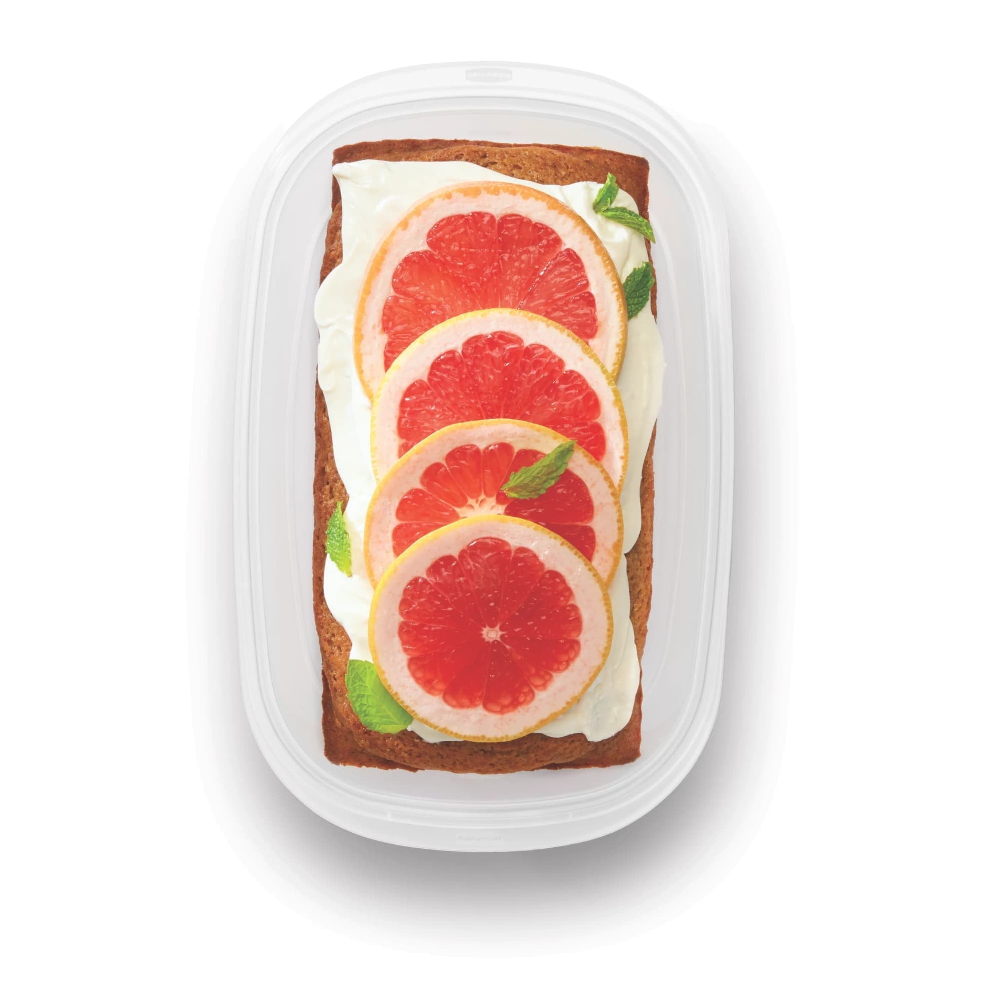 Fun Food Fidget 8 Cups, 2 Packs, Red, Plastic Deep Rectangle Food Storage Containers - Deliciously Soft Cupcake Sensory Glob Detail
