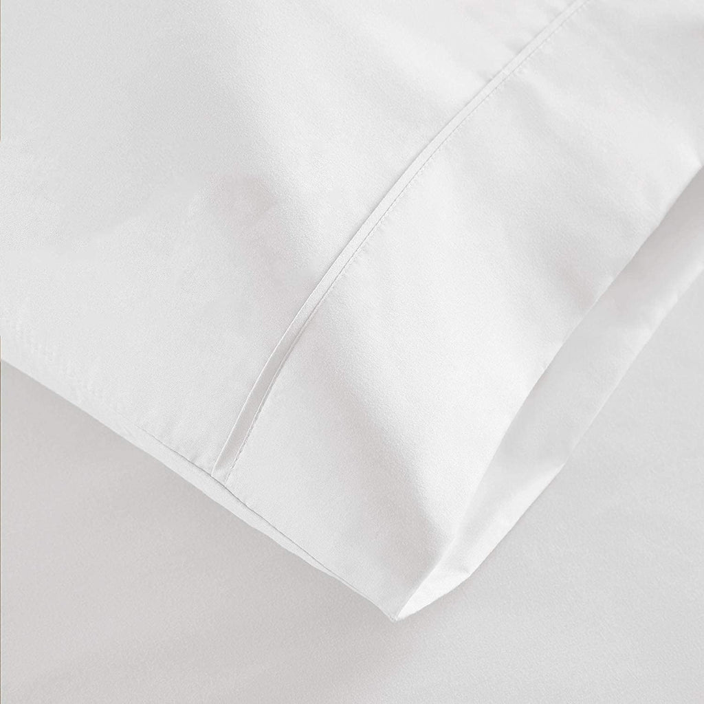 Cooling Sateen 100% Cotton Hospital Bedsheets Set - 1 Flat Sheet, 1 Fitted Sheet (10" Inch) Deep Pocket, 1 Pillowcase, Best & Comfor... - Luxury Bed Sheet Set with Deep Pockets Detail