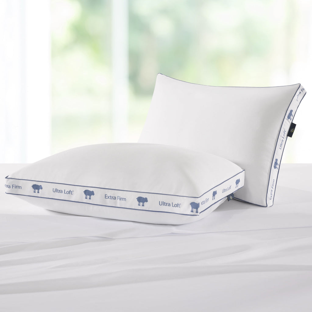 Decorative Plump Ultra Loft Standard/Queen Bed Pillow, Extra Firm Support - Ergonomic Memory Foam Pillow for Neck Pain Support Detail