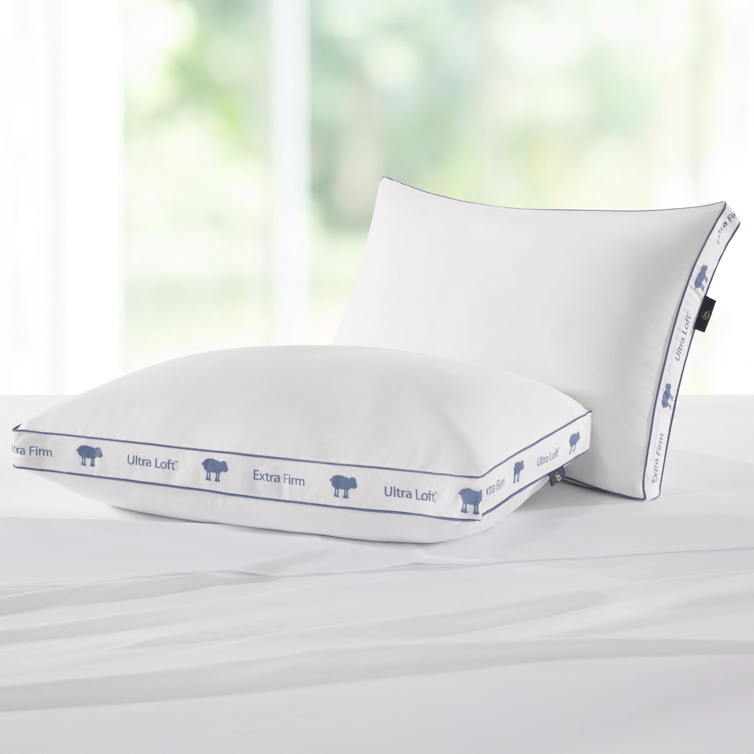 Decorative Plump Ultra Loft Standard/Queen Bed Pillow, Extra Firm Support - Ergonomic Memory Foam Pillow for Neck Pain Support Detail