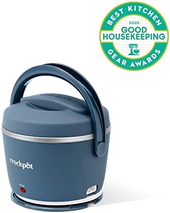 Leak-Proof Crock-Pot Electric Lunch Box Food Warmer 20oz – Faded Blue S22V - Leak-Proof Heated Bento Box Lunch Warmer Detail