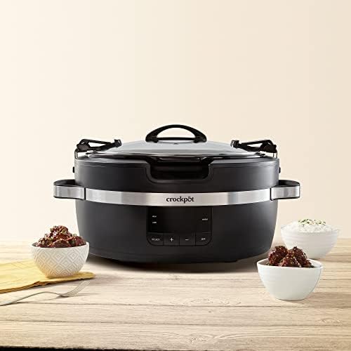 Oval Ceramic Crock-Pot Thermoshield 6 Quart Slow Cooker with Carry Handles S12S - Programmable Slow Cooker with Oval Ceramic Pot Detail