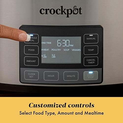 Triple-Insulated Crock-Pot MyTime 6 Quart Programmable Slow Cooker S08D - Digital Crock Pot Slow Cooker for Family Meals Detail