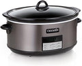 Oval Ceramic Crock-Pot 8 Quart Programmable Slow Cooker with Auto Warm S28G - Digital Crock Pot Slow Cooker for Family Meals - Default Title