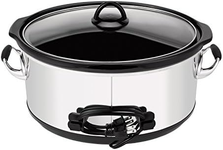 Programmable Crock-Pot 7 Quart Programmable Slow Cooker – Polished Platinum S23E - Large Capacity Electric Stew Pot & Slow Cooker Detail