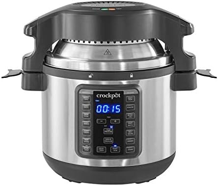 Speed-Cooking Crock-Pot Express Crisp 8 Quart 10-in-1 Pressure Cooker S06F - Smart Multi-Functional Electric Pressure Cooker - Default Title