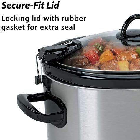 Digital Control Crock-Pot Cook & Carry 6 Quart Portable Slow Cooker S07N - Large Capacity Electric Stew Pot & Slow Cooker Detail