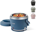 Leak-Proof Crock-Pot Electric Lunch Box Food Warmer 20oz – Faded Blue S22V - Leak-Proof Heated Bento Box Lunch Warmer - Faded Blue
