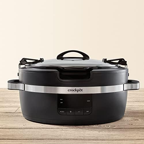 Oval Ceramic Crock-Pot Thermoshield 6 Quart Slow Cooker with Carry Handles S12S - Programmable Slow Cooker with Oval Ceramic Pot Detail