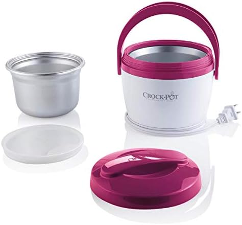 Rapid Heating Crock-Pot Lunch Crock Portable Food Warmer 20oz – Pink S03U - Self-Heating Lunch Box for Office and Car Travel Detail
