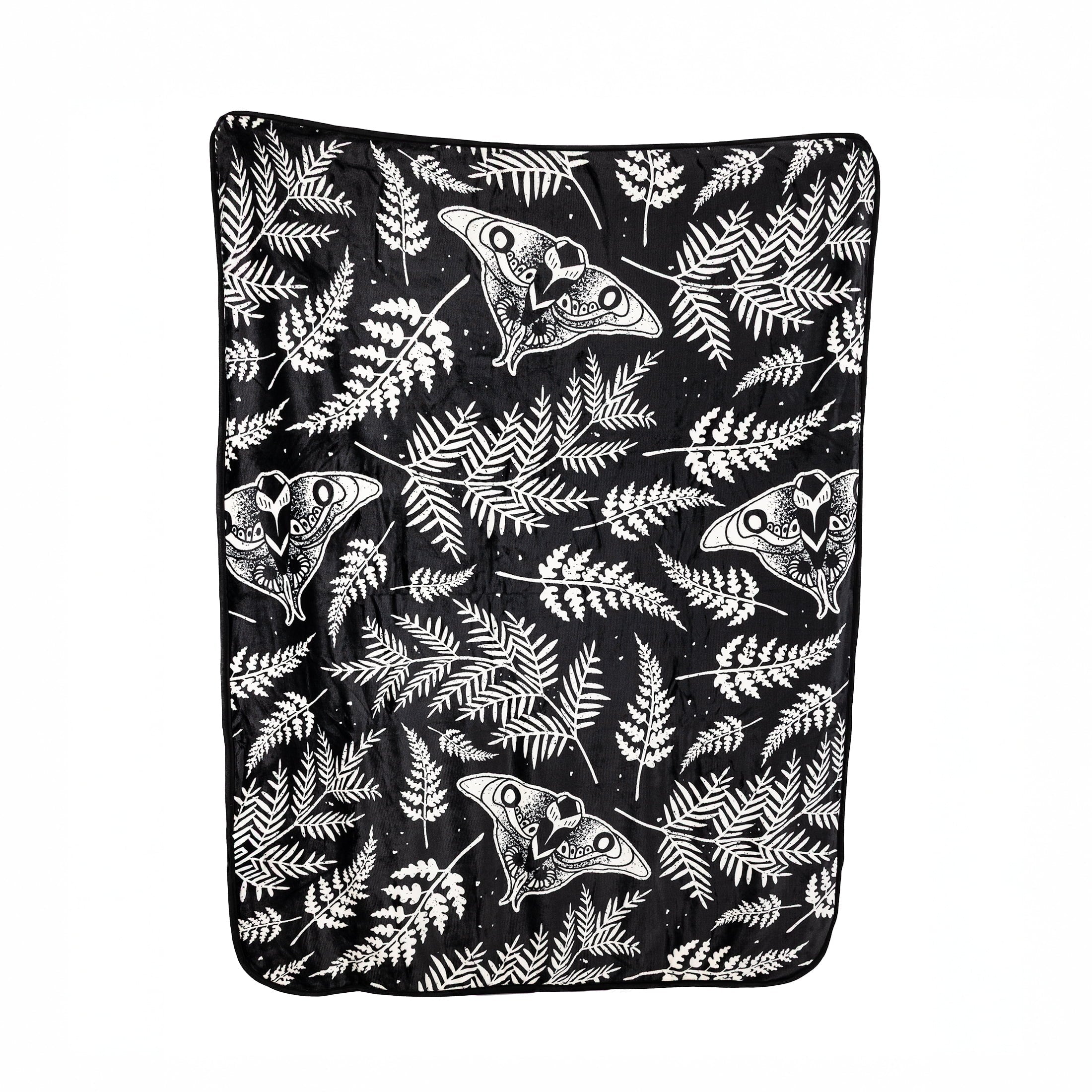 Lightweight Warm Black and White Polyester Throw Blanket, 50" X 60" - Cozy Fleece Throw Blanket for Couch & Bed Detail