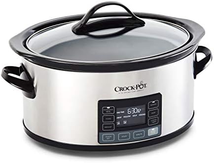 Triple-Insulated Crock-Pot MyTime 6 Quart Programmable Slow Cooker S08D - Digital Crock Pot Slow Cooker for Family Meals Detail