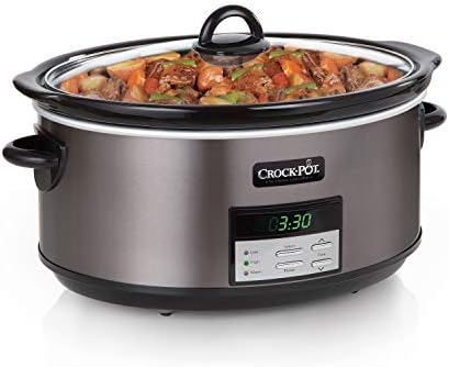 Oval Ceramic Crock-Pot 8 Quart Programmable Slow Cooker with Auto Warm S28G - Digital Crock Pot Slow Cooker for Family Meals Detail