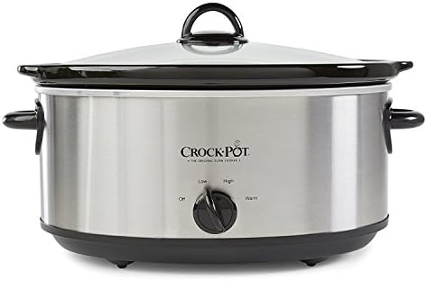Large Capacity Crock-Pot 7 Quart Oval Manual Slow Cooker – Stainless Steel S29K - Programmable Slow Cooker with Oval Ceramic Pot Detail