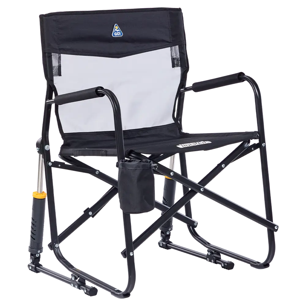 Premium All-Weather Freestyle Rocker Elite - Choice 460 - RoadTrip Rocker Smooth Motion Camp Chair - Black