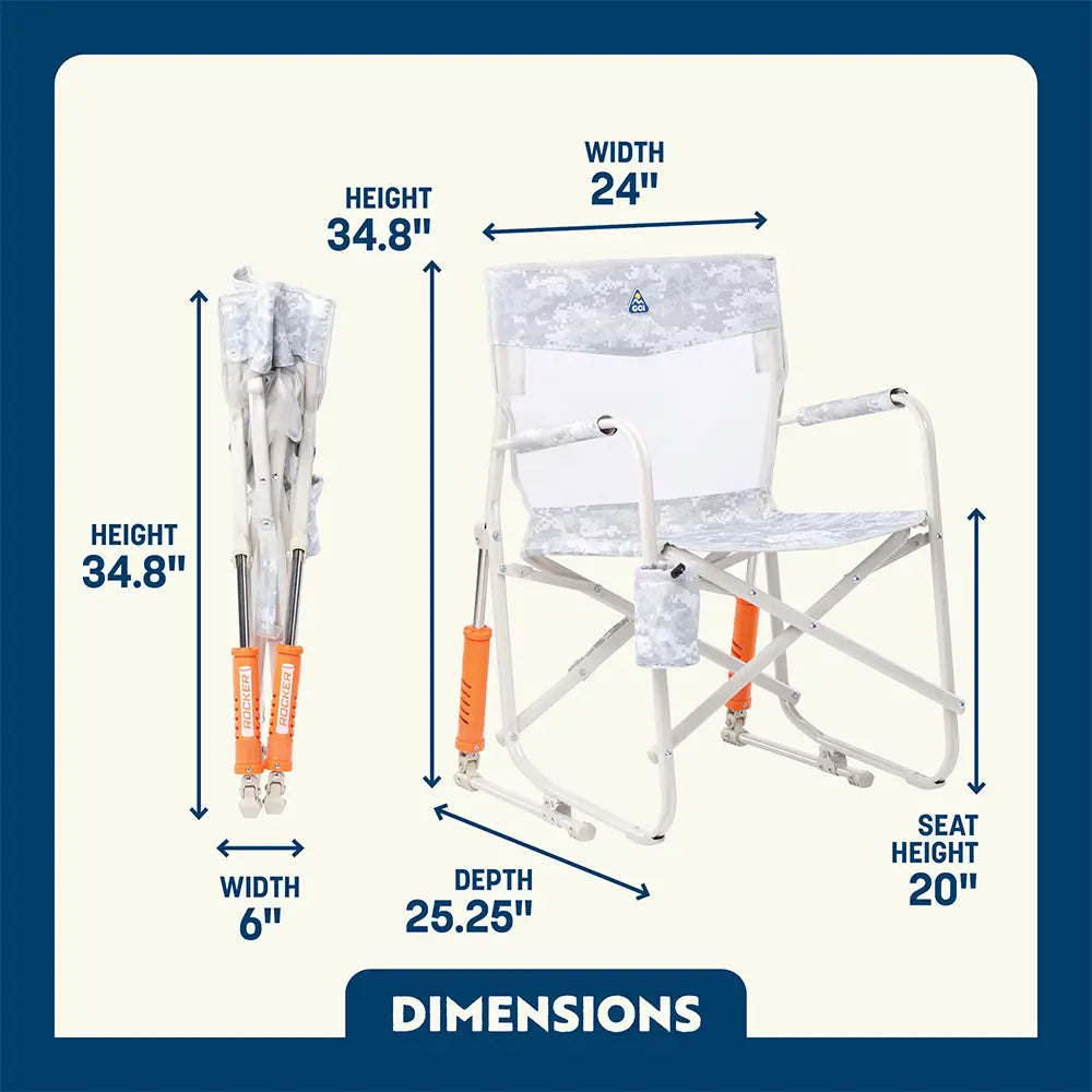 Premium All-Weather Freestyle Rocker Elite - Choice 460 - RoadTrip Rocker Smooth Motion Camp Chair Detail