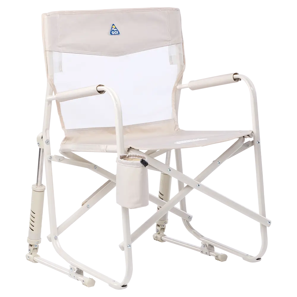 Premium All-Weather Freestyle Rocker Elite - Choice 460 - RoadTrip Rocker Smooth Motion Camp Chair - Soft Neutral