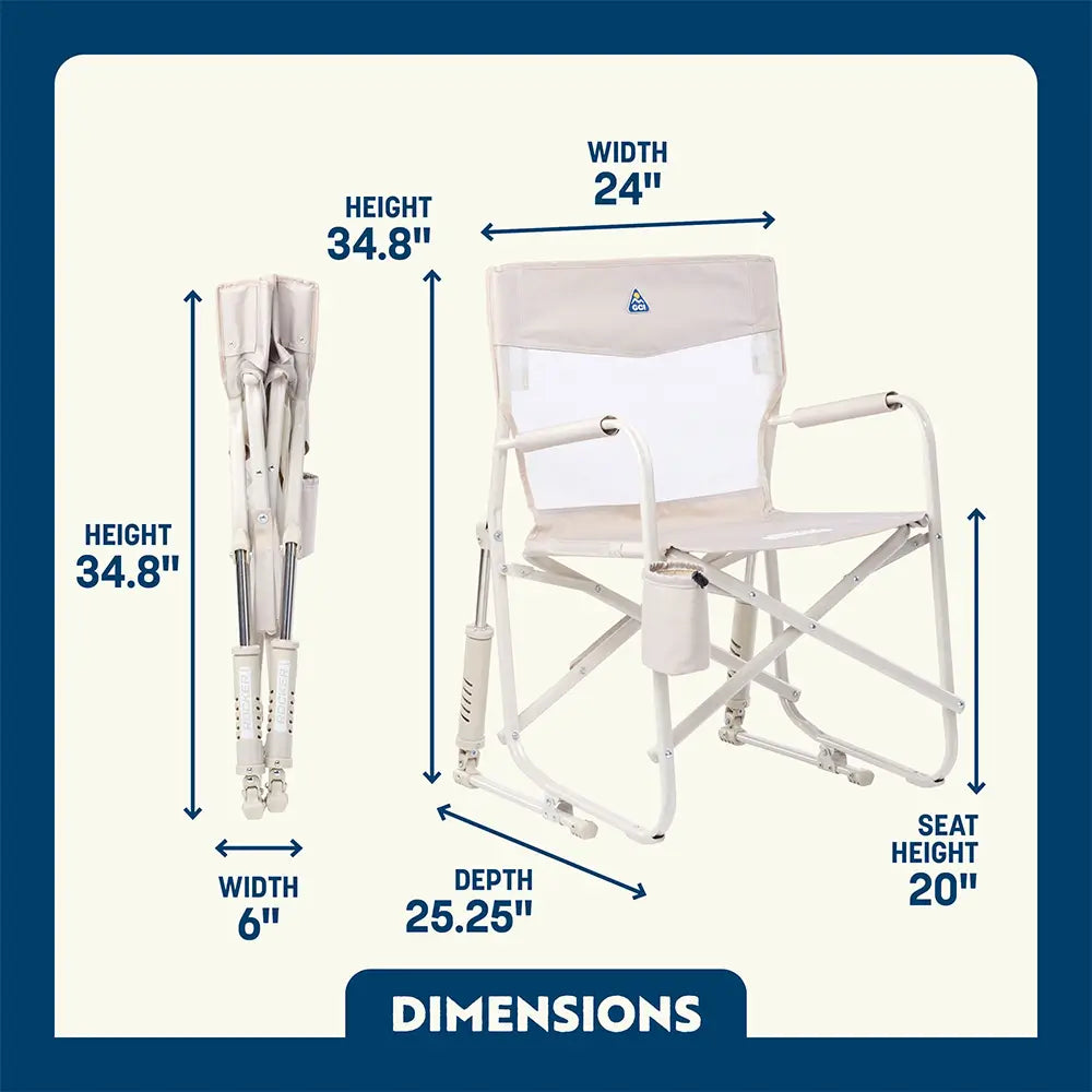 Premium All-Weather Freestyle Rocker Elite - Choice 460 - RoadTrip Rocker Smooth Motion Camp Chair Detail